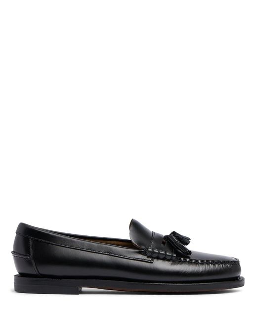 Sebago Black Classic Dan Multi Tassel Leather Loafers