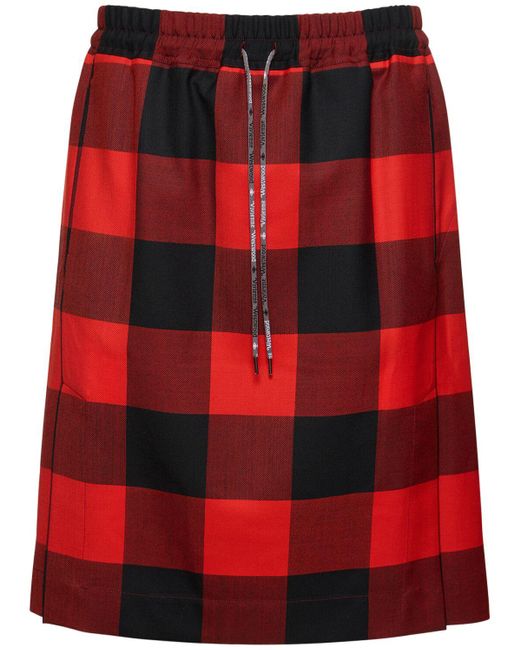 Vivienne Westwood Red Checked Wool Kilt for men