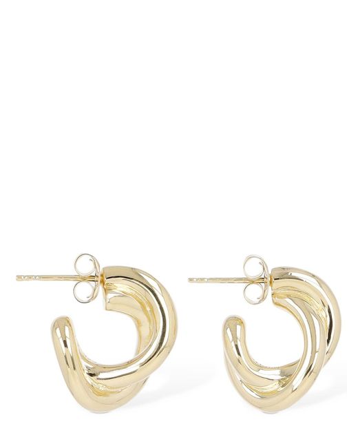 LIE STUDIO Metallic Diana Hoop Earrings