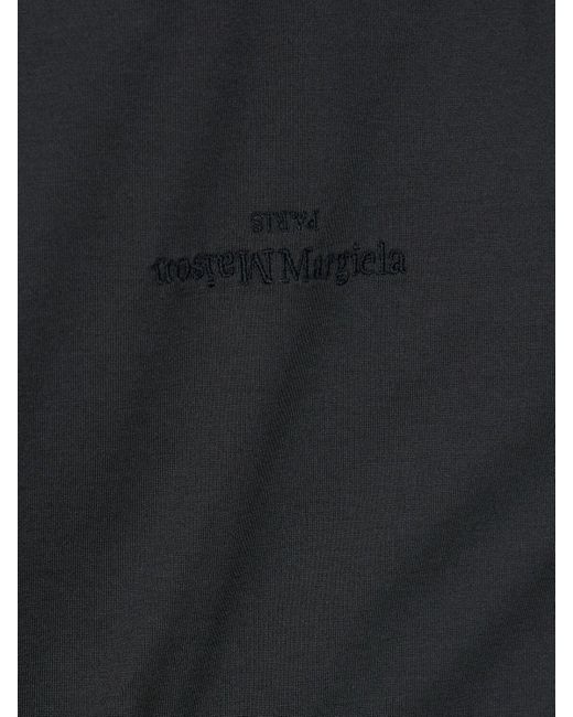 Maison Margiela Black Logo Cotton Jersey T-shirt for men