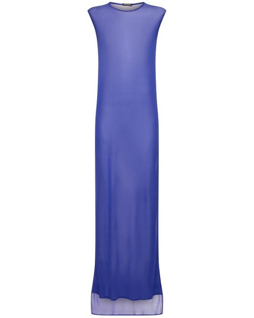 Ann Demeulemeester Purple Seda Ultralight Jersey Long Dress
