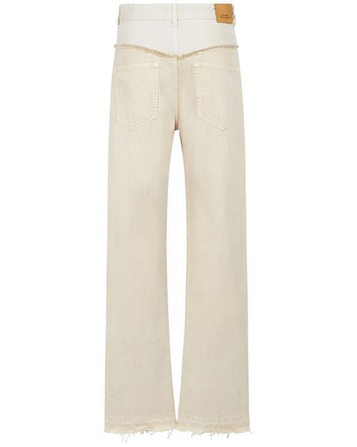 Jeans de denim de algodón Isabel Marant de color Natural