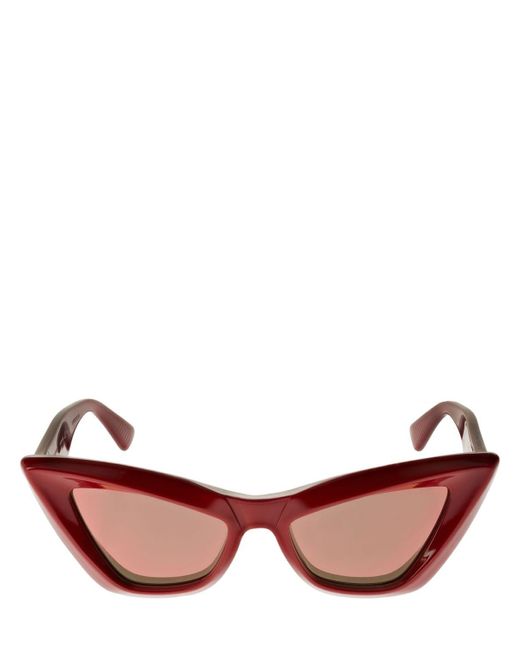 Bottega Veneta Pink Pointed Cat-eye Sunglasses