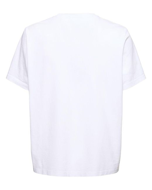 T-shirt maison kitsuné in jersey di cotone di Maison Kitsuné in White da Uomo
