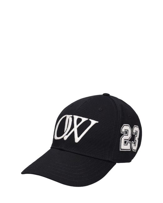 Off-White c/o Virgil Abloh Black Multi Logo Cotton Baseball Cap for men