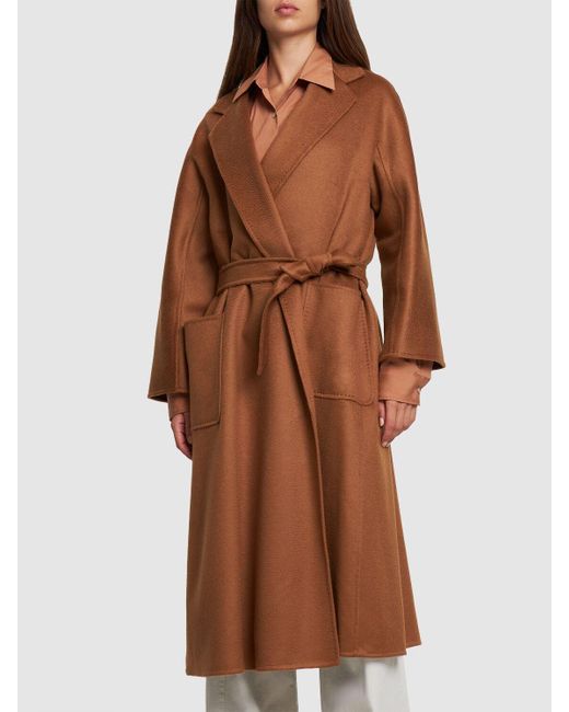 Manteau en cachemire Max Mara en coloris Marron Lyst
