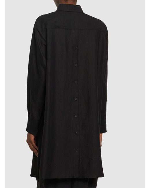 Camisa asimétrica con botones Yohji Yamamoto de color Black