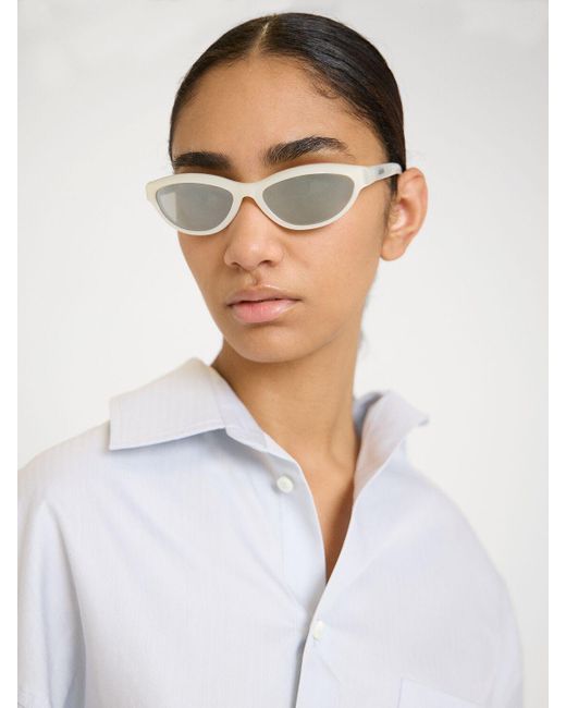 Femme Lunettes De Soleil Les Lunettes Curvo Unique Jacquemus en coloris White