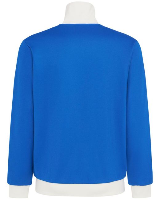 Adidas Originals Blue Uomo Classic Cotton Blend Track Jacket for men