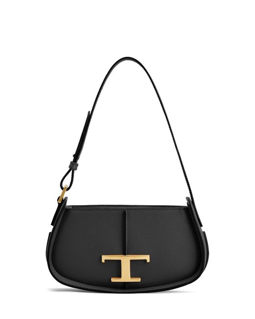 Tod's Micro Deni Lume Leather Top Handle Bag in Black | Lyst UK