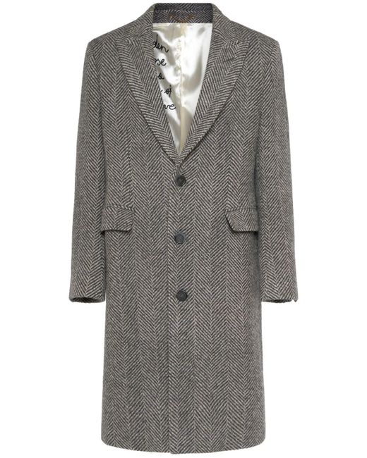 Golden Goose Golden Virgin Wool Single Breasted Coat in Gray for Men Lyst