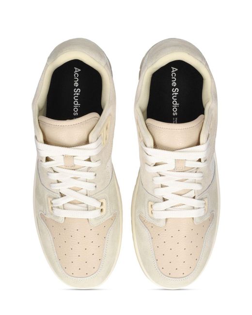 Acne White 08sthlm Leather Low Top Sneakers