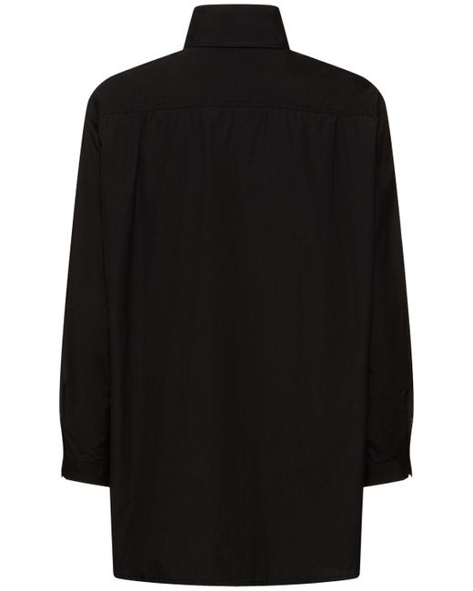 Yohji Yamamoto Black A-chain Stitch 3-layer Cotton Shirt for men