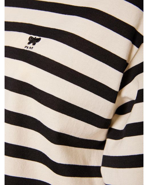 Weekend by Maxmara Black Deodara Striped Cotton Jersey T-shirt