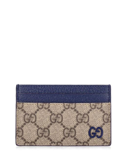 Porte-cartes gg supreme Gucci pour homme en coloris Blue