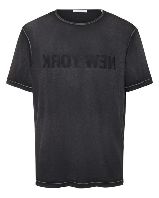 Hombre Camiseta De Algodón Helmut Lang de hombre de color Black