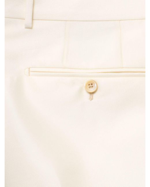 Pantaloni atticus in faille di misto lana di Tom Ford in White da Uomo