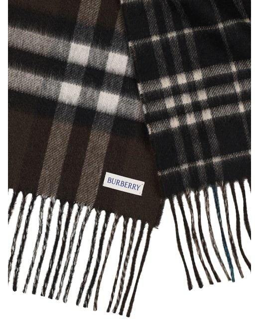 Burberry Black Check Cashmere Scarf Snug/ Cali for men