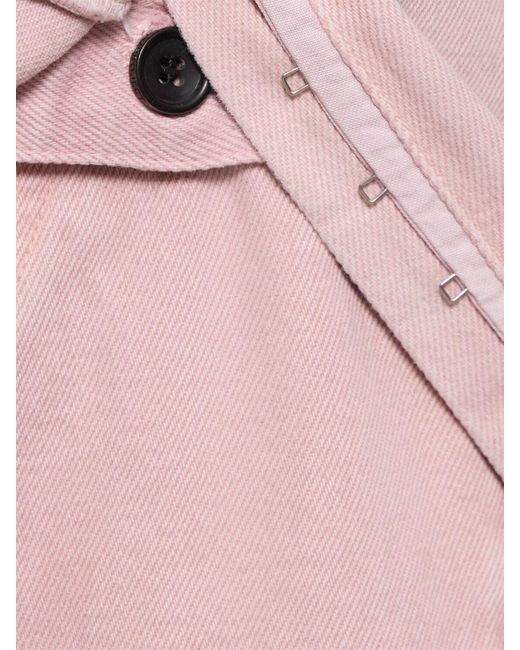 Vestito maxi in denim / pantaloni di Y. Project in Pink