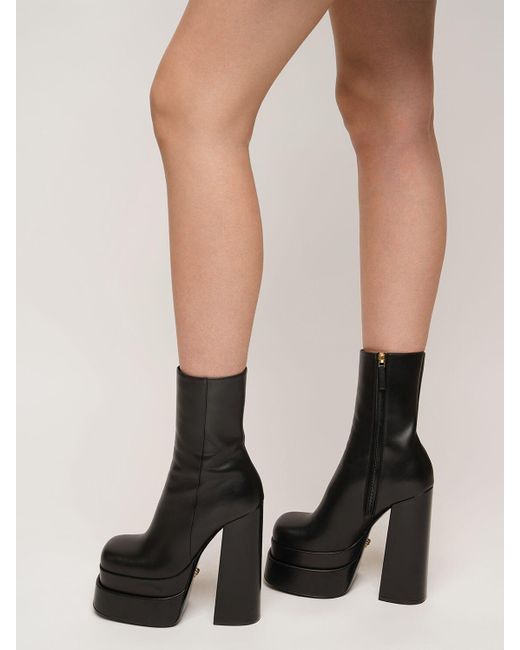versace intrico leather ankle boots