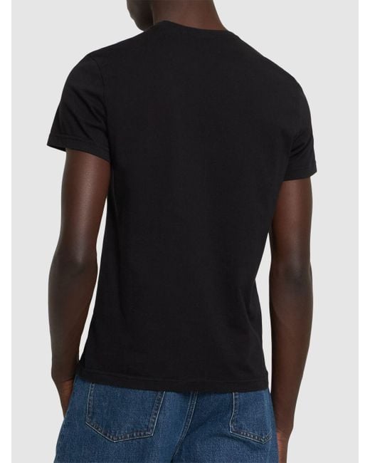 Camiseta de algodón jersey Aspesi de hombre de color Black