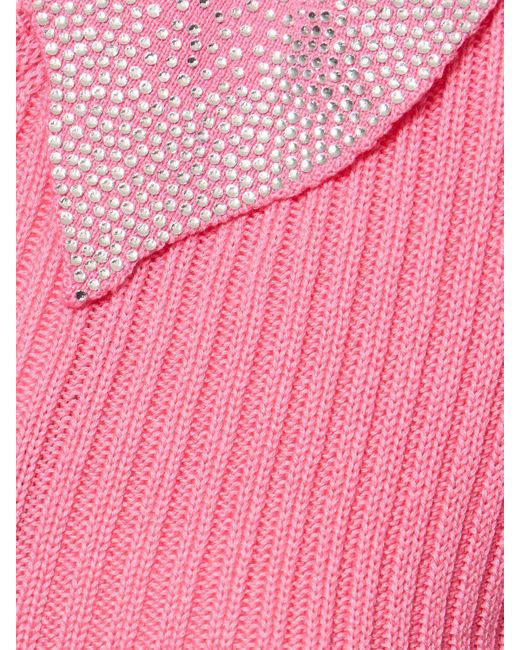 GIUSEPPE DI MORABITO Pink Minikleid Aus Baumwolle