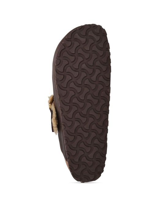 birkenstock boston wool lined mules