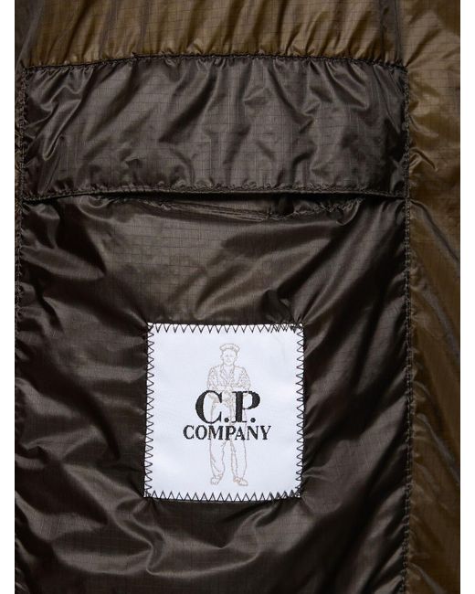 C P Company Black Nada Shell Hooded Jacket for men