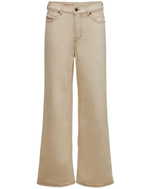DIESEL Denim 2000 Flared Stretch Cotton Jeans in White (Natural) | Lyst