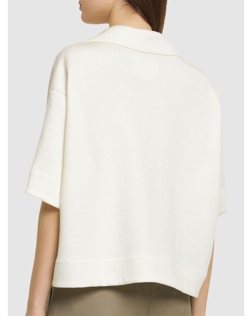 Jil Sander クロップドポロトップ White