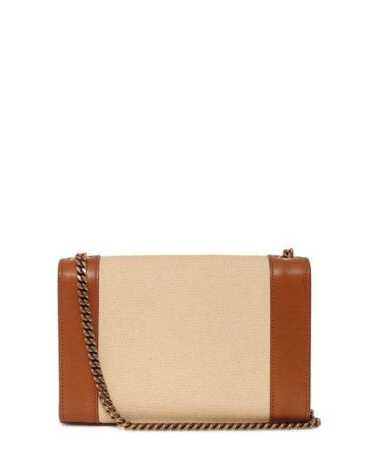 Saint Laurent Brown Small Kate Cotton Blend Shoulder Bag