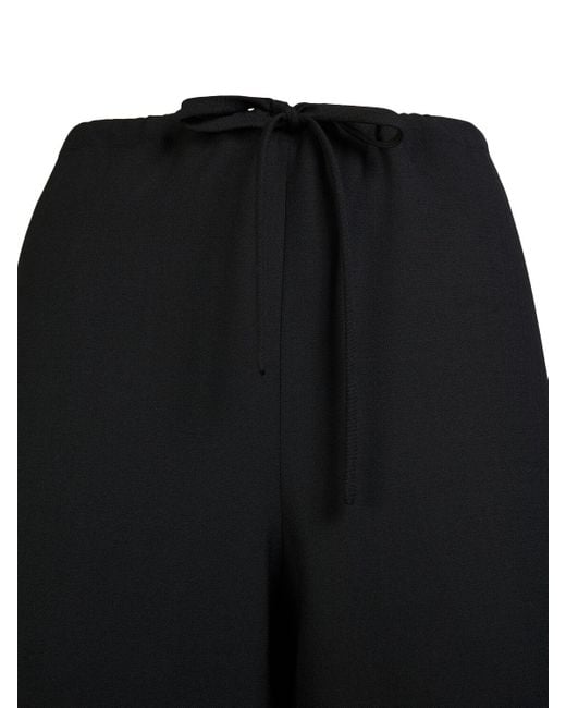 The Row Black Jugi Wool Blend Straight Pants
