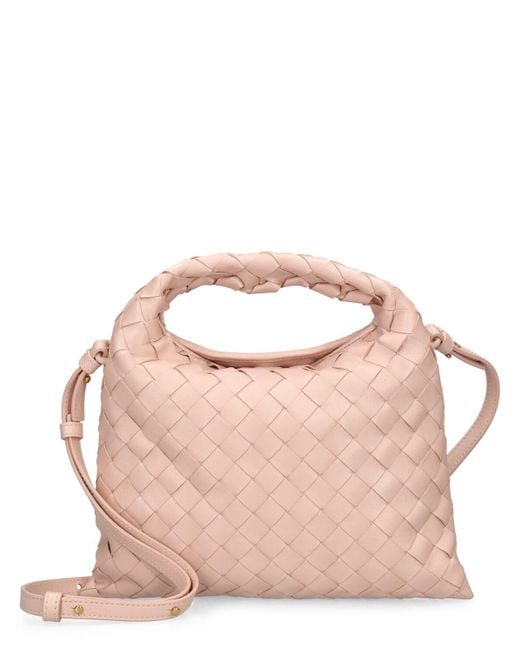 Bottega Veneta Pink Mini Hop Leather Cross-Body Bag
