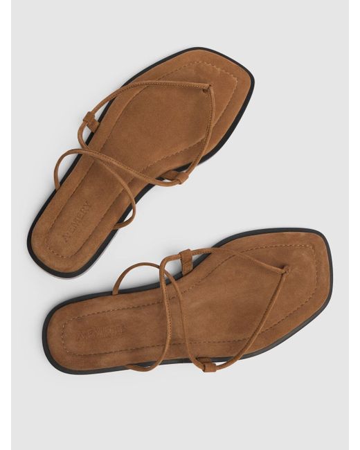 A.Emery Natural 10mm Nodi Suede Sandals