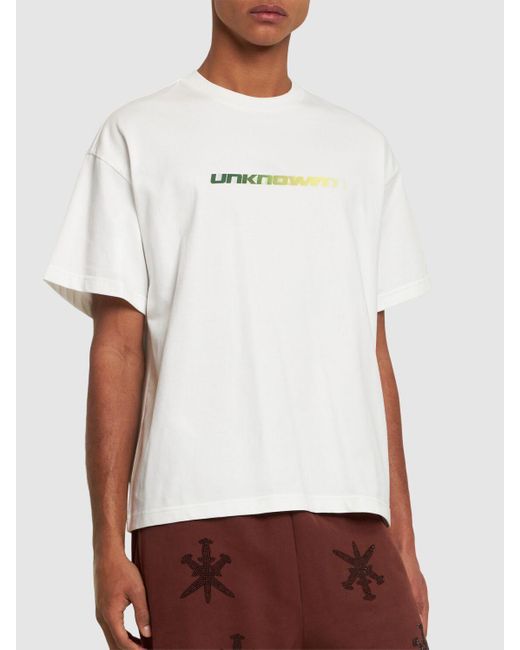 Unknown T-shirt Aus Baumwolle Mit Logodruck in White für Herren