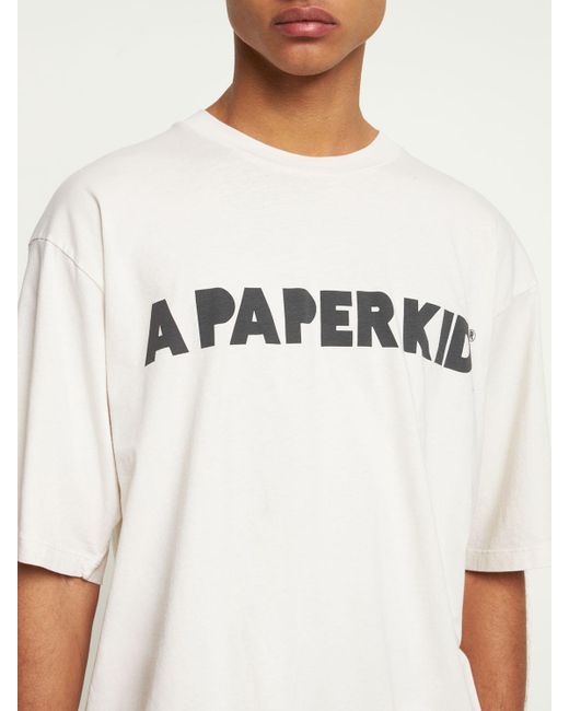 A PAPER KID White T-Shirt for men