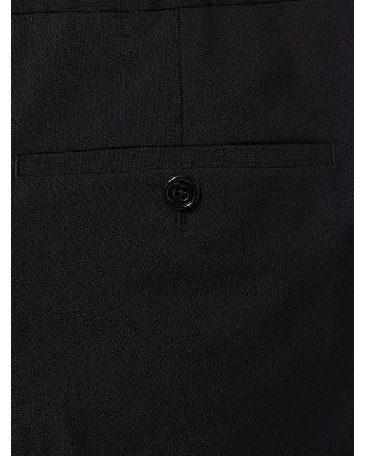 Shorts de algodón y mohair Alexander McQueen de hombre de color Black