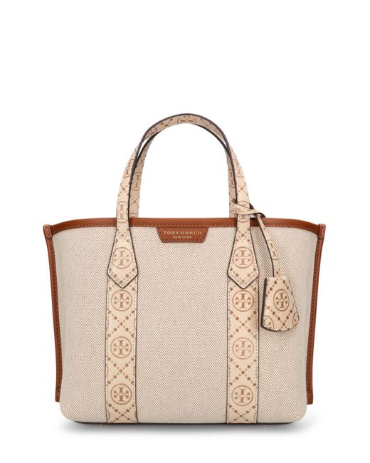 Tory Burch Natural Small Perry Canvas Tote Bag