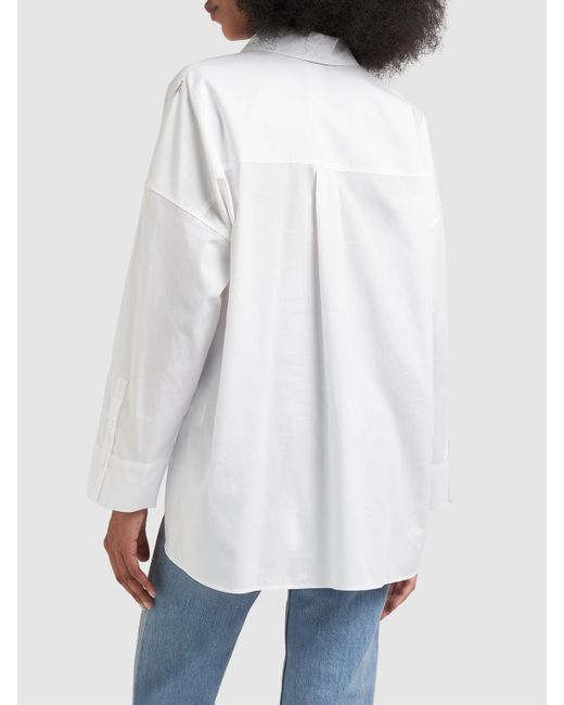 Camicia lodola in cotone oxford di Max Mara in White