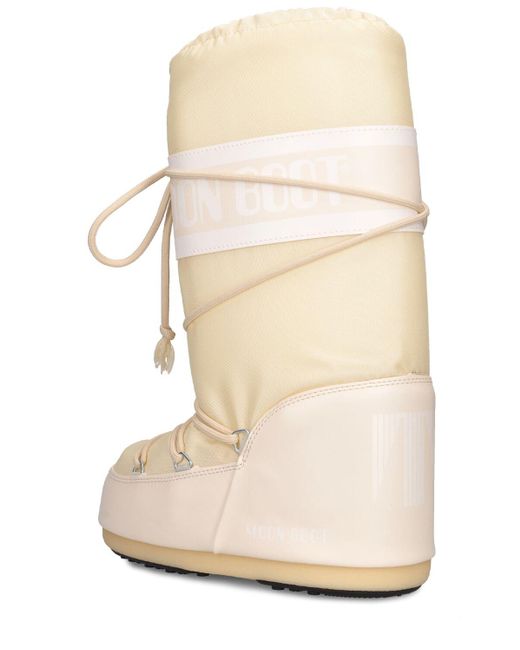 Moon Boot Natural Icon Shell And Faux Leather Snow Boots