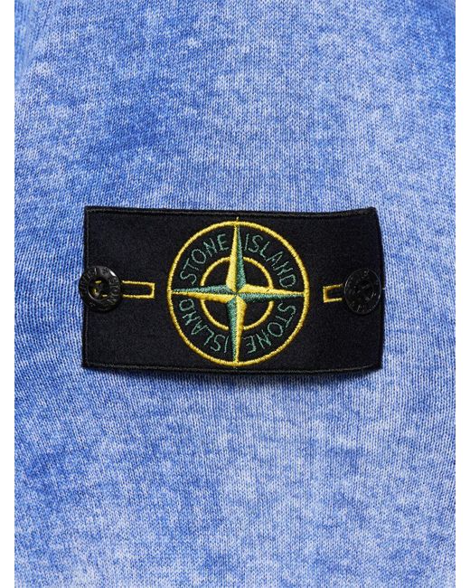 Hombre Sudadera Con Cuello Redondo De Algodón Stone Island de hombre de color Blue