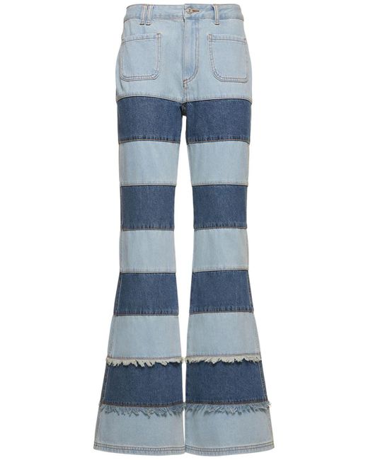 ANDERSSON BELL Mahina Block Patchwork Straight Jeans in Blue | Lyst
