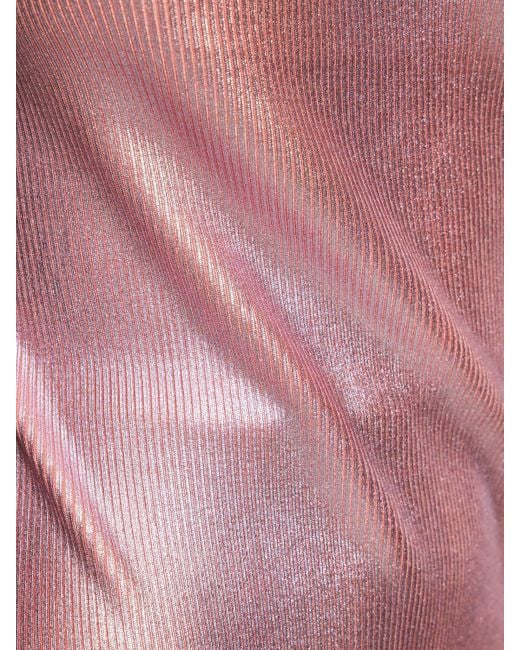 DIESEL Pink Marcey Coated Knit Mini Dress