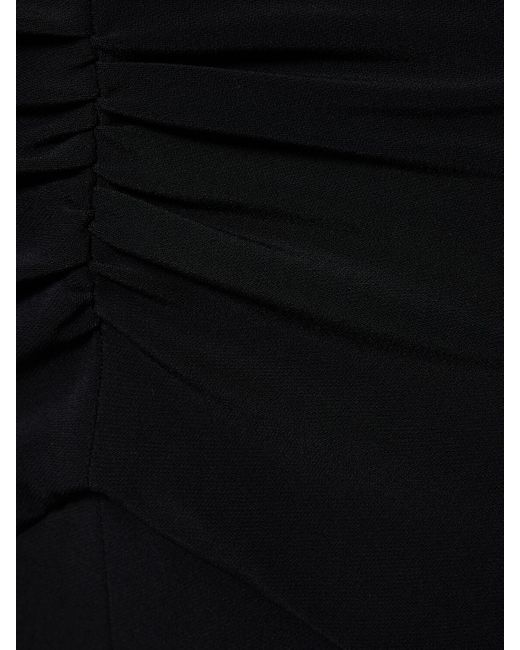 Robe de soirée en cady avec rose Alessandra Rich en coloris Black