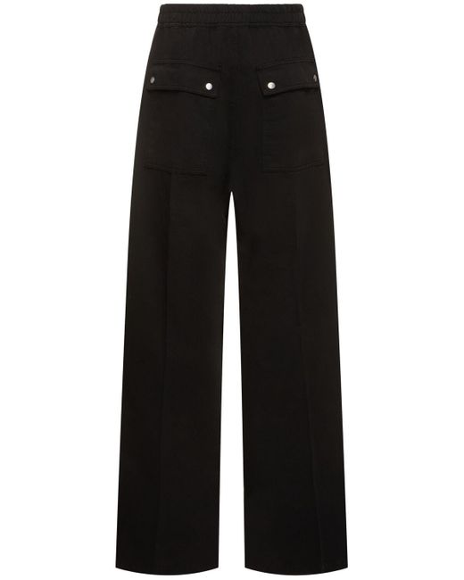 Pantalon ample zippé en nylon Rick Owens en coloris Black