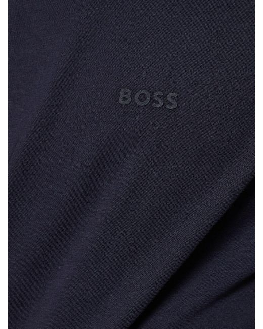 メンズ Boss Thompson コットンジャージーtシャツ Blue