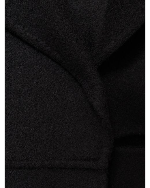 Totême  Black Langer Mantel Aus Wolle Und Kaschmir "signature"