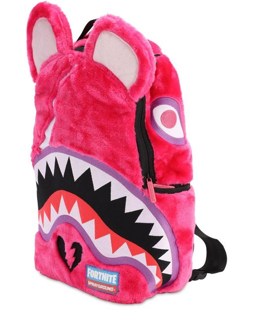 Sprayground Pink Fortnite Ciddle Shark Backpack for men