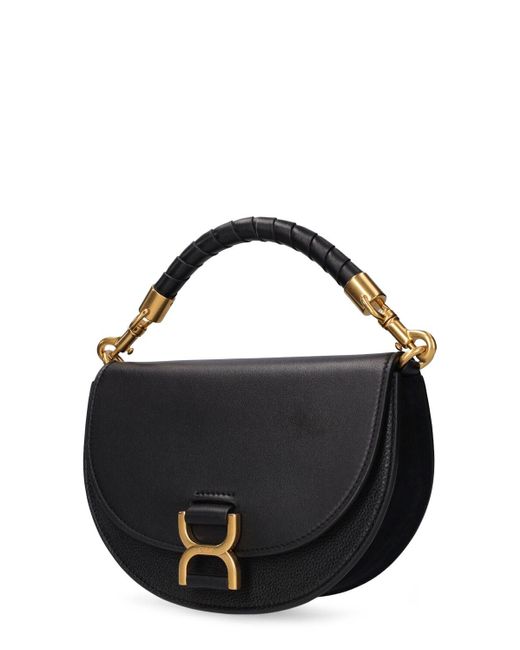 Chloé Black Marcie Leather Top Handle Bag