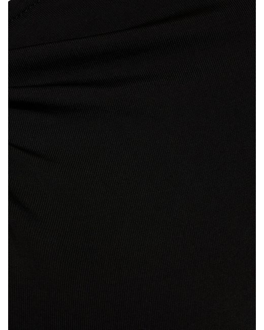Robe longue évasée en jersey ajouré Nina Ricci en coloris Black